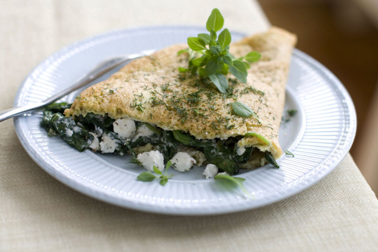 Greek-style souffled omelet
